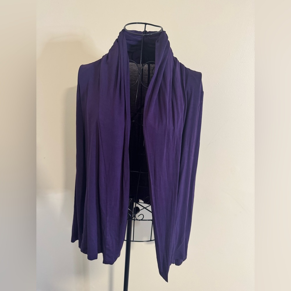 Theory Purple Open Cardigan Size Small